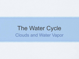 The Water Cycle Clouds and Water Vapor