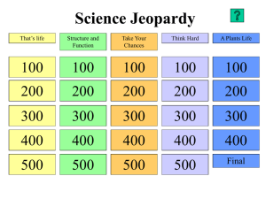 Science Jeopardy 100 200 300