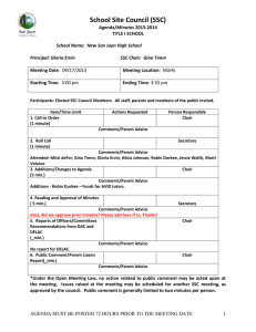 School Site Council (SSC)