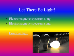 Let There Be Light! • Electromagnetic spectrum song Bozeman light