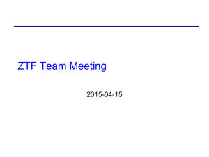 ZTF Team Meeting 2015-04-15