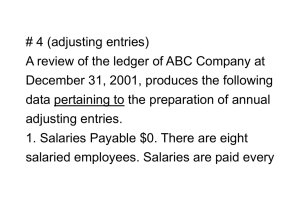# 4 (adjusting entries) December 31, 2001, produces the following