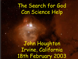 The Search for God Can Science Help John Houghton Irvine, California