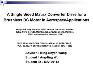 A Single Sided Matrix Converter Drive for a