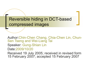 Reversible hiding in DCT-based compressed images