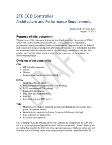 ZTF CCD Controller Architecture and Performance Requirements Purpose of this document