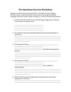 Five Questions Exercise Worksheet