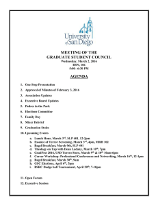 MEETING OF THE GRADUATE STUDENT COUNCIL AGENDA