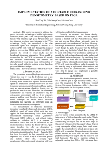 IMPLEMENTATION OF A PORTABLE ULTRASOUND DENSITOMETRY BASED ON FPGA