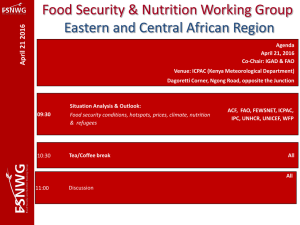 Food Security &amp; Nutrition Working Group Eastern and Central African Region 2016 21