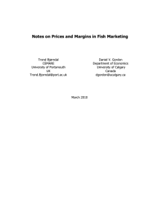 Notes on Prices and Margins in Fish Marketing