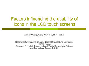 Factors influencing the usability of icons in the LCD touch screens