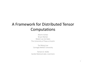 A Framework for Distributed Tensor Computations