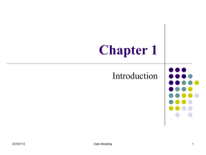 Chapter 1 Introduction 2016/7/13 Data Modeling