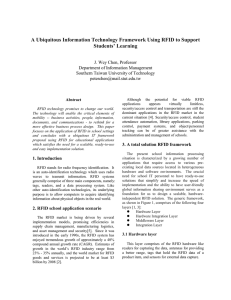 A Ubiquitous Information Technology Framework Using RFID to Support Students’ Learning