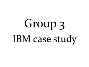 Group 3 IBM case study