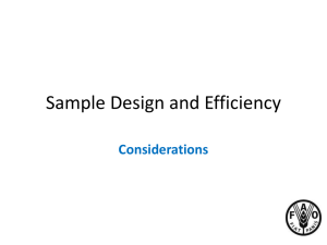 Sample Design and Efficiency Considerations