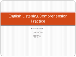 English Listening Comprehension Practice Presentation 798C0004