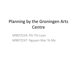 Planning by the Groningen Arts Centre M987Z234: Phi Thi Loan