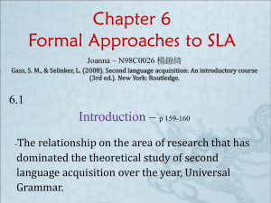 Chapter 6 Formal Approaches to SLA