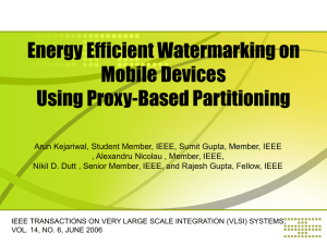 Energy Efficient Watermarking on Mobile Devices Using Proxy-Based Partitioning