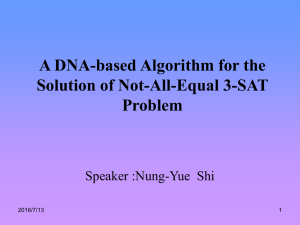 A DNA-based Algorithm for the Solution of Not-All-Equal 3-SAT Problem