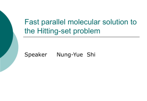 Fast parallel molecular solution to the Hitting-set problem