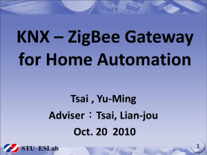 KNX – ZigBee Gateway for Home Automation Tsai , Yu-Ming Adviser