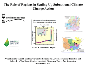 The Role of Regions in Scaling Up Subnational Climate Change Action 4