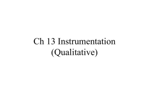 Ch 13 Instrumentation (Qualitative)