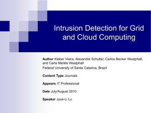 Intrusion Detection for Grid and Cloud Computing Author Content Type