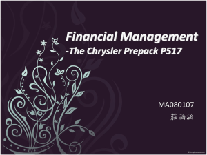 Financial Management -The Chrysler Prepack P517 MA080107 莊涵涵