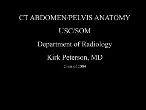 CT ABDOMEN/PELVIS ANATOMY USC/SOM Department of Radiology Kirk Peterson, MD