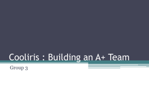 Cooliris : Building an A+ Team Group 3