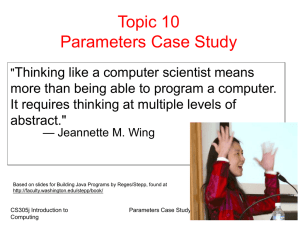 Topic 10 Parameters Case Study