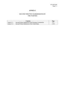 ANNEX C  SECOND WRITTEN SUBMISSIONS BY THE PARTIES