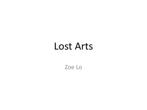 Lost Arts Zoe Lo