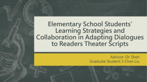 Elementary School Students’ Learning Strategies and Collaboration in Adapting Dialogues