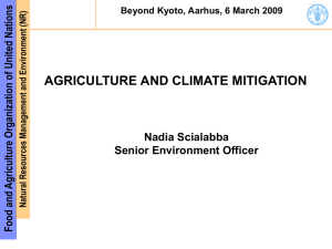 AGRICULTURE AND CLIMATE MITIGATION tions ed Na nit
