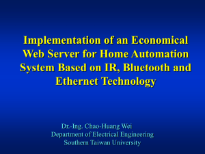 Implementation of an Economical Web Server for Home Automation Ethernet Technology