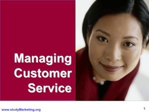 Managing Customer Service 1