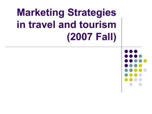 Marketing Strategies in travel and tourism (2007 Fall)