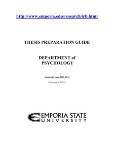 THESIS PREPARATION GUIDE DEPARTMENT of