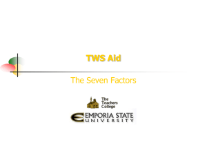 TWS Aid The Seven Factors