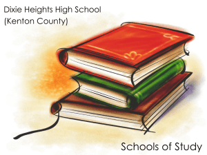 Schools of Study Dixie Heights High School (Kenton County)