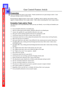 Gun Control-Feature Article Preparation