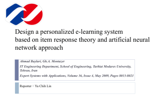 Design a personalized e-learning system network approach