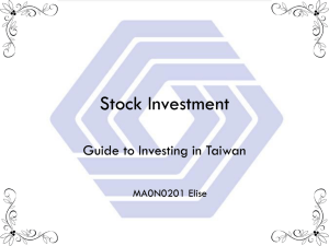 Stock Investment Guide to Investing in Taiwan MA0N0201 Elise