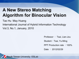A New Stereo Matching Algorithm for Binocular Vision