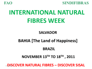 INTERNATIONAL NATURAL FIBRES WEEK BAHIA [The Land of Happiness] BRAZIL